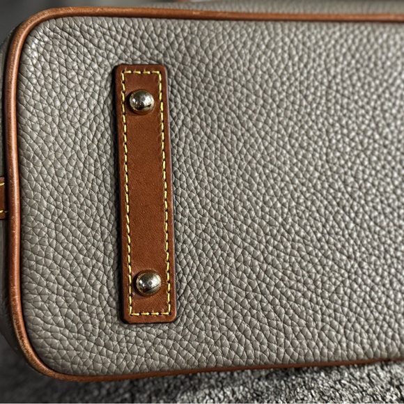 Dooney & Bourke pebble grain Taupe and Brown Leather Tote - Picture 6 of 8